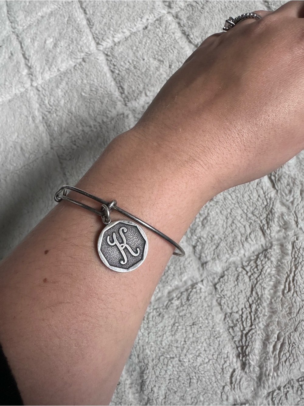 Alex and Ani | Initial 'K' Expandable Bangle bracelet